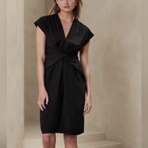 Banana Republic One Shoulder Black Dress